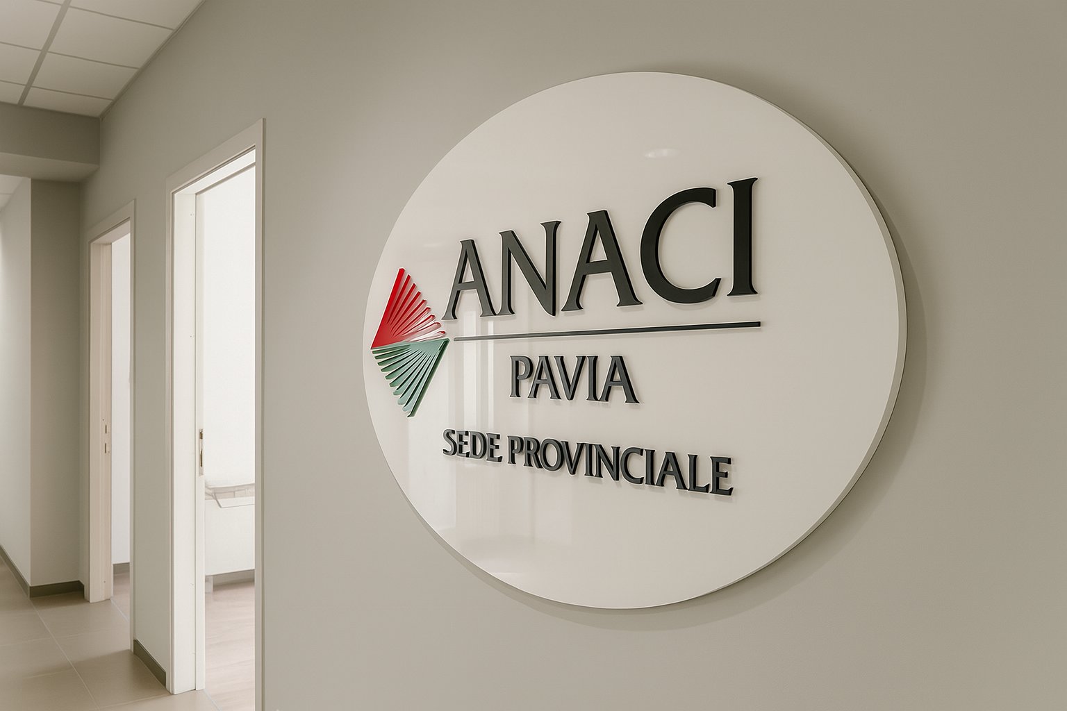 Insegna artigianale in plexiglass o materiale composito – insegna anaci plexiglass lucido colorato artigianale pangeacomunicazione