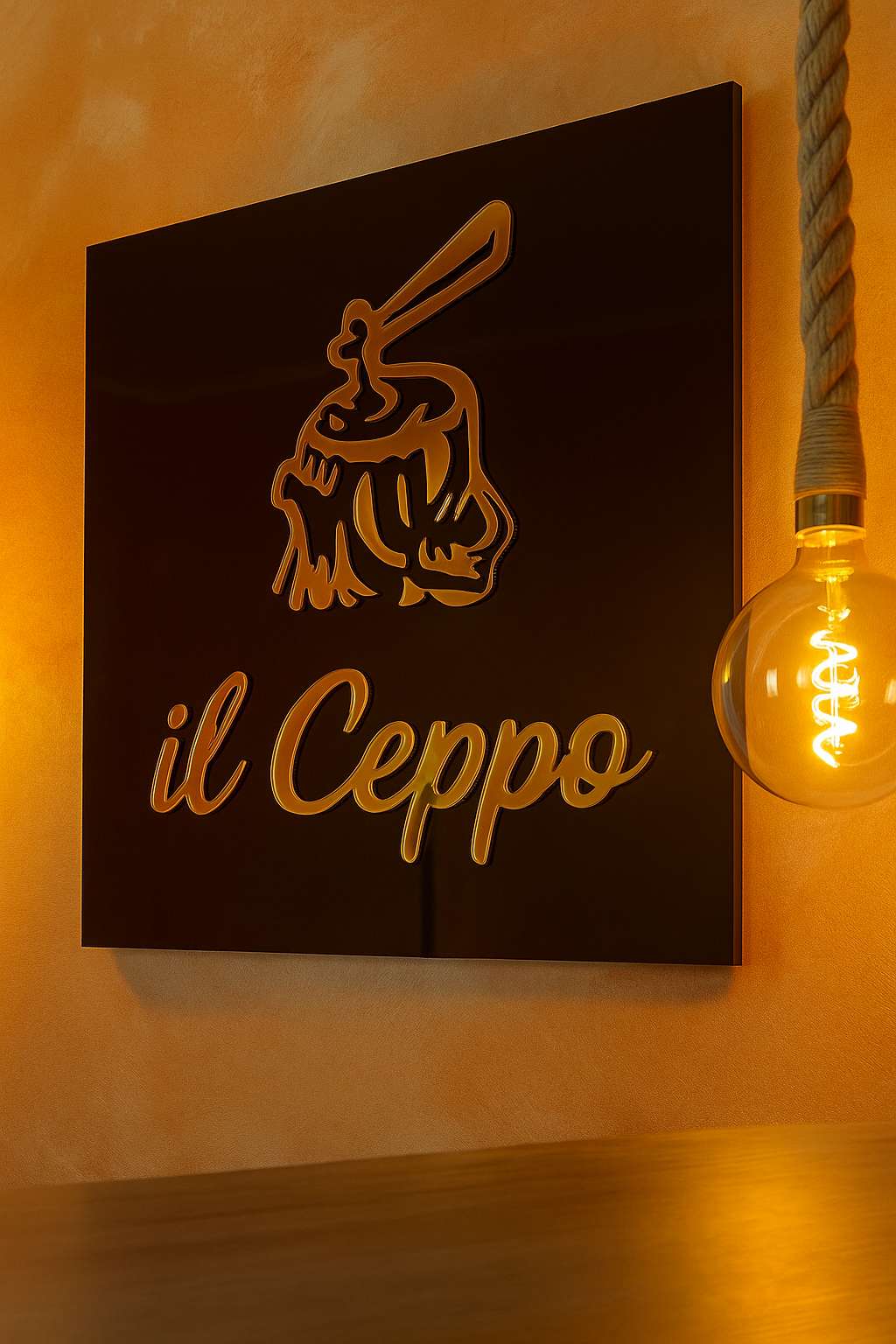 Insegna artigianale insegna plexiglass nero oro specchio artigianale pangeacomunicazione – plexiglass e vinile