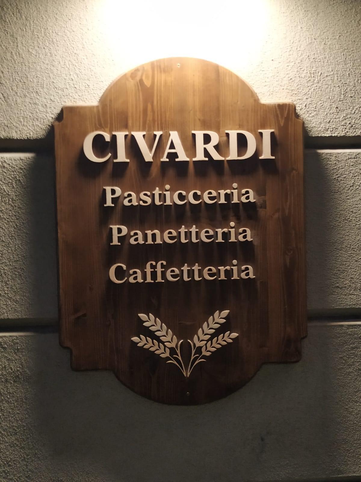 Targa in legno incisa al laser per panetteria pasticceria Civardi broni Pavia