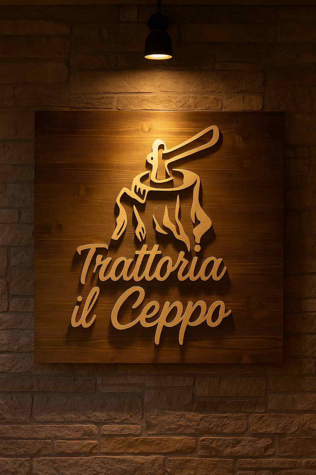 Insegna artigianale in legno