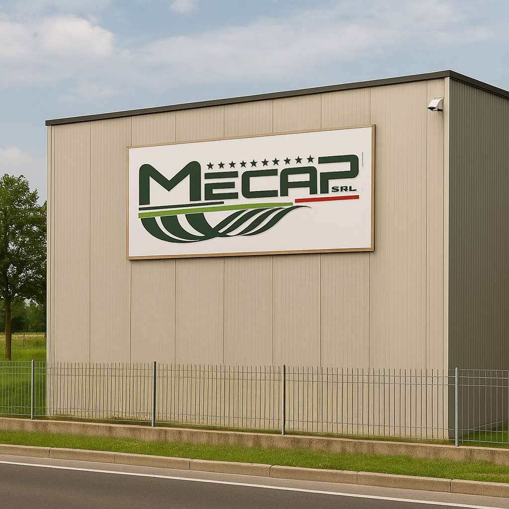 Insegna o targa in alluminio artigianale: insegna mecap alluminio cornice rinforzo industriale pangeacomunicazione