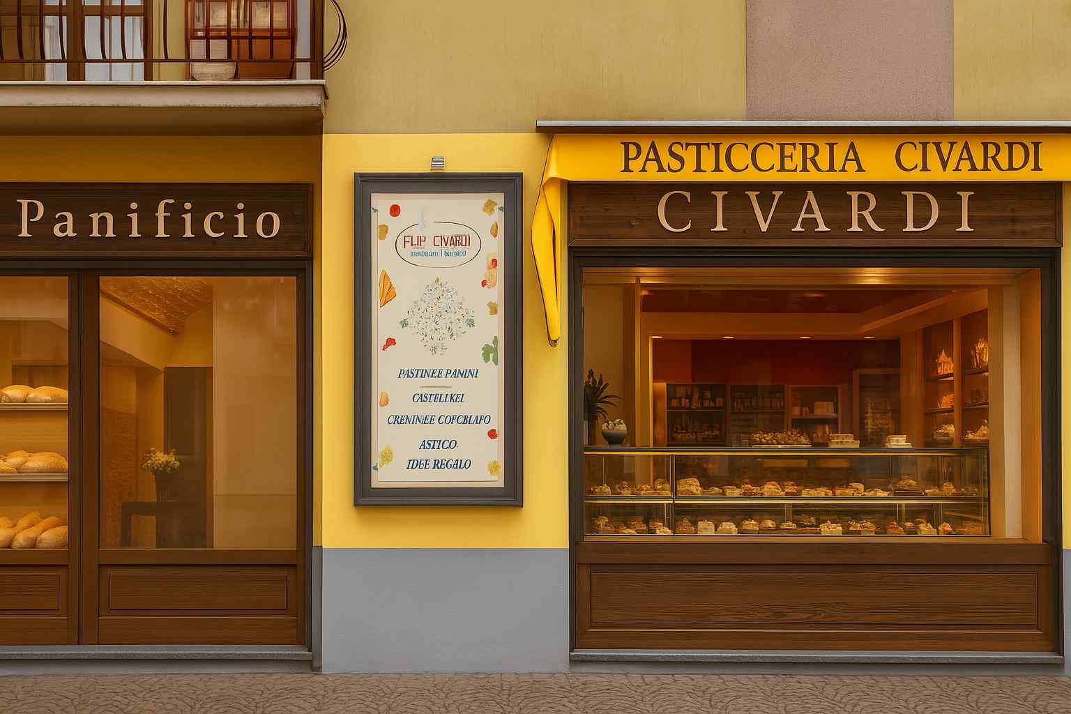 insegna legno artigianale esclusiva panetteria civardi incisione rustica pangea comunicazione